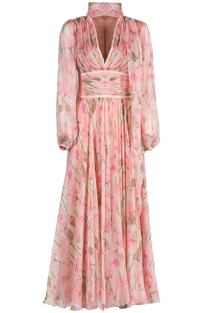 long casual chiffon dresses A-line White Long Sleeve Lose Fit Flowy Chiffon Summer Casual Outfit
