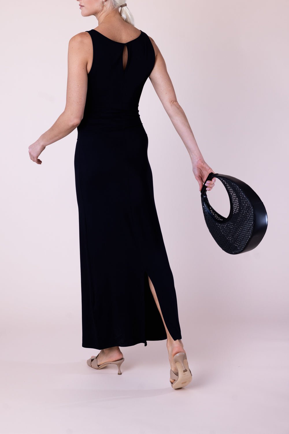 MAJESTIC FILATURES-Boatneck Maxi Dress-