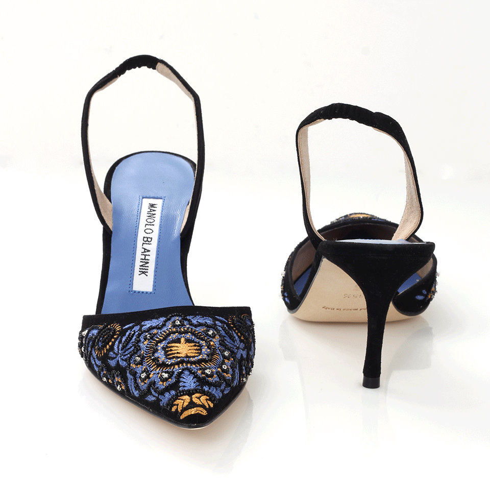 MANOLO BLAHNIK-Carolyne Slingback-