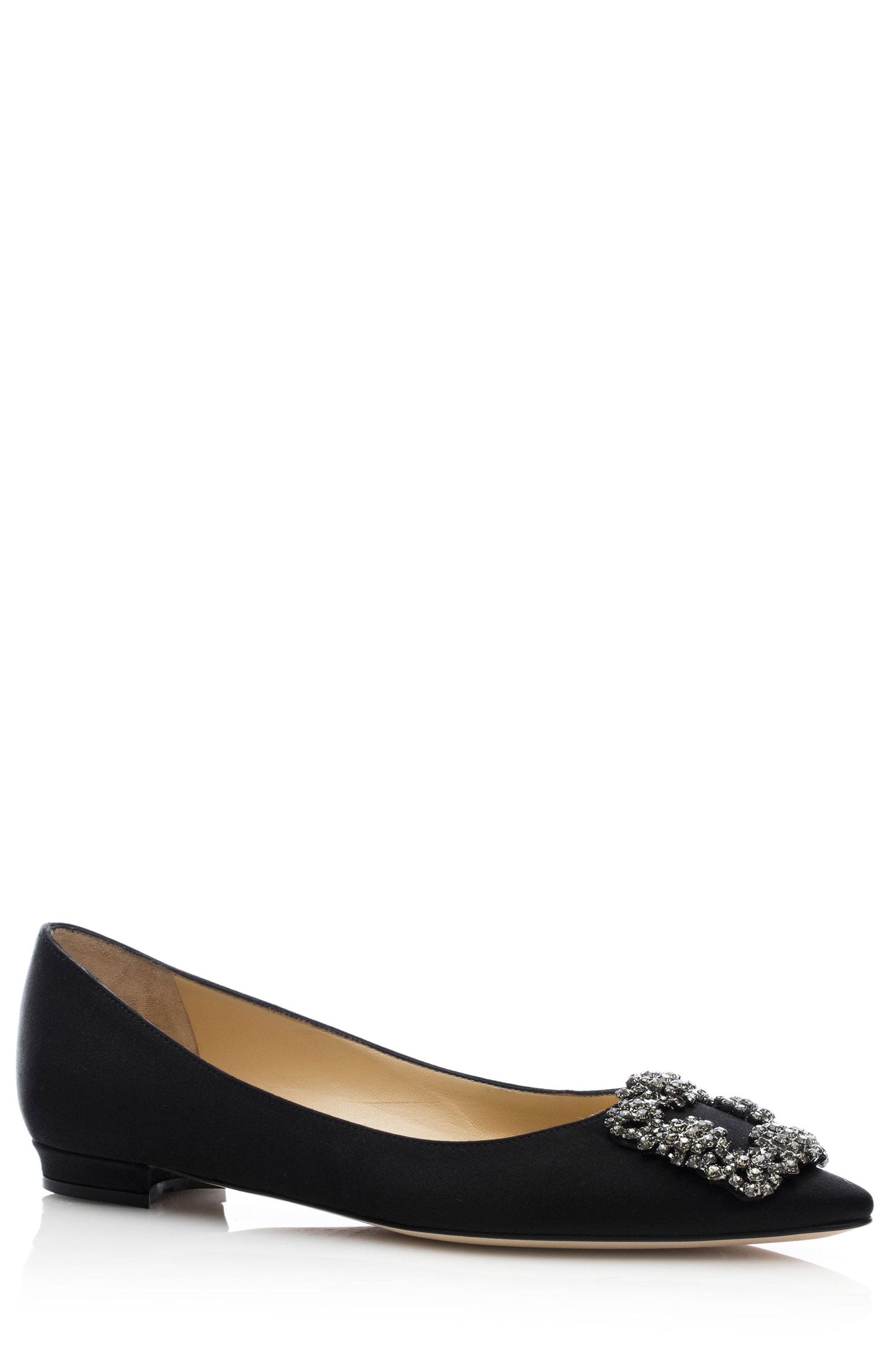 MANOLO BLAHNIK-Hangisi Flat - Black-