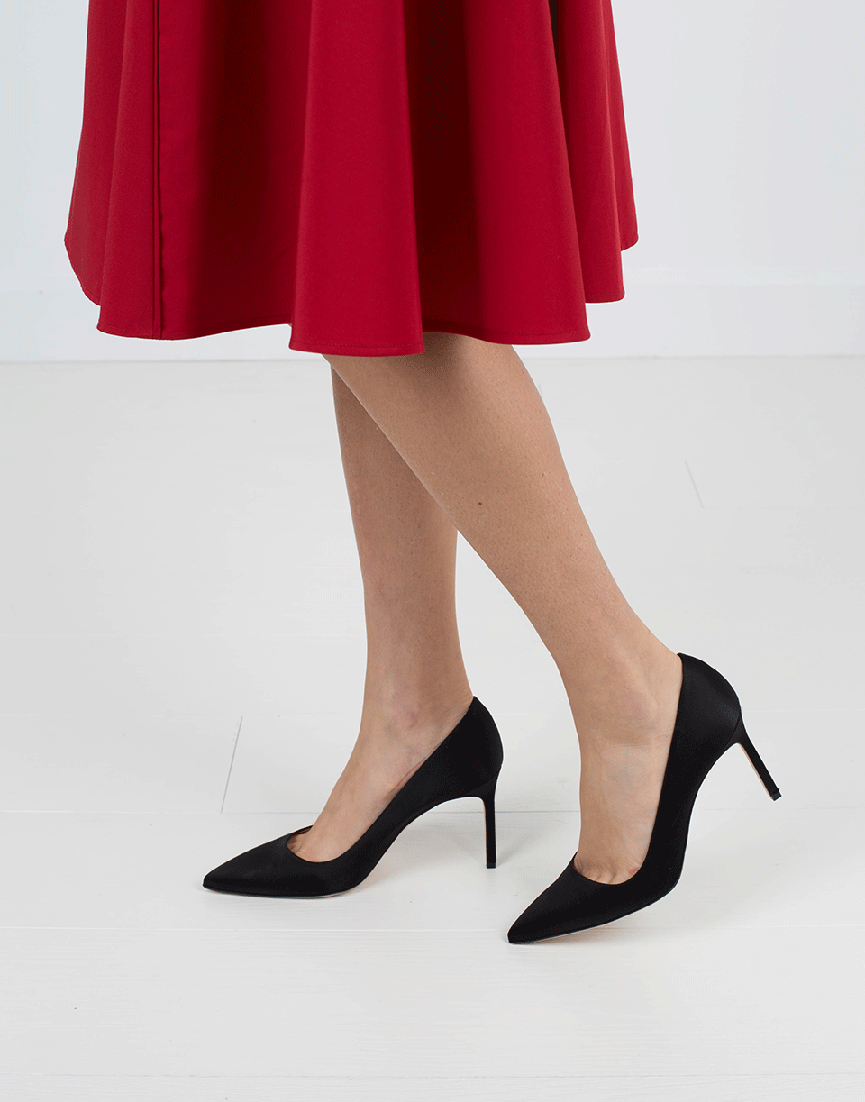 MANOLO BLAHNIK-BB Satin Pump-