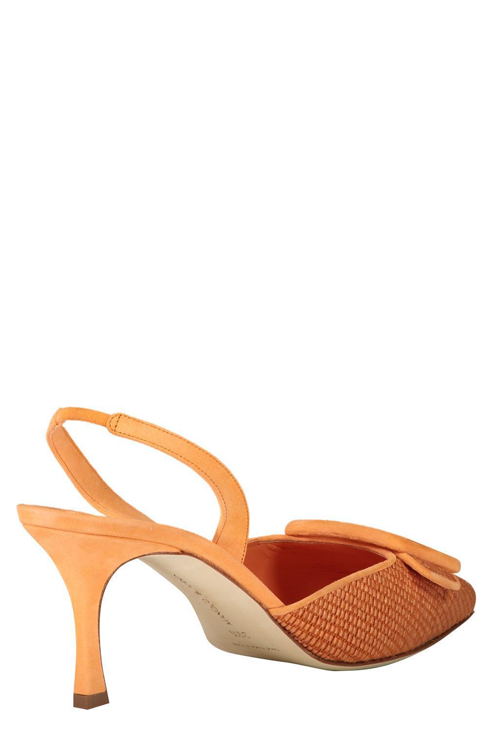 MANOLO BLAHNIK-Mayslibi Slingback Pumps - Boramora Raffia-