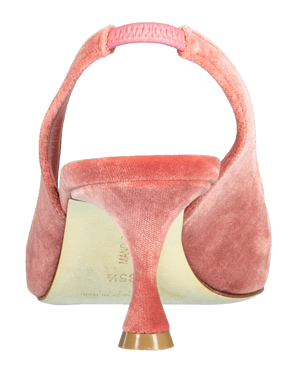 MANOLO BLAHNIK-Vintage Rose Dolores Buckle Slingback-