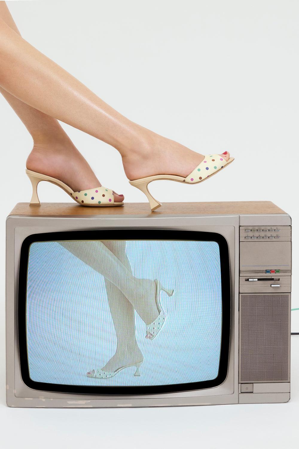 Jadaron Mule 70-POLKADOT-36-SHOESANDAL-MANOLO BLAHNIK