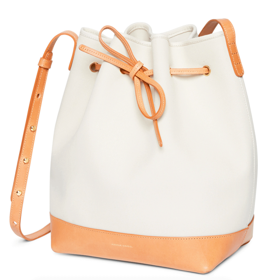 MANSUR GAVRIEL-Canvas Bucket Bag-CRM/CRM