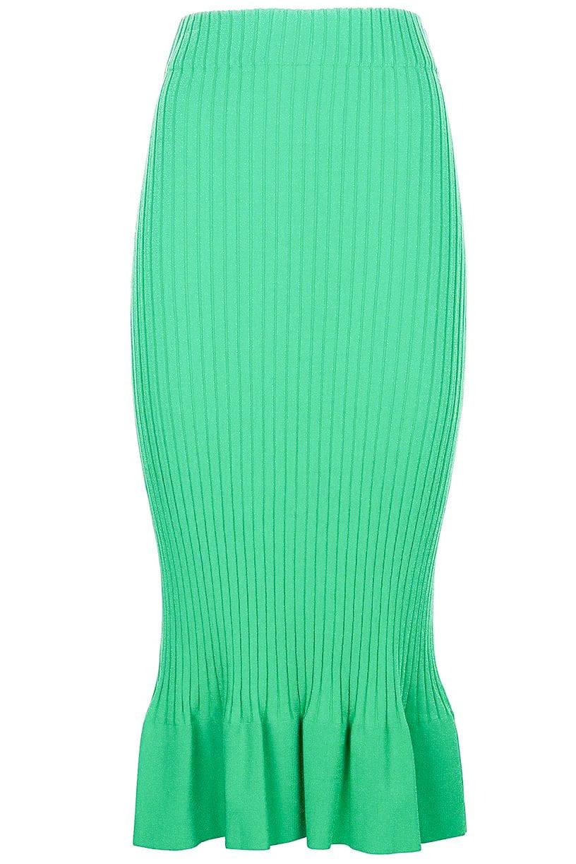 MANTU-Slim Ribbed Knit Pencil Skirt-