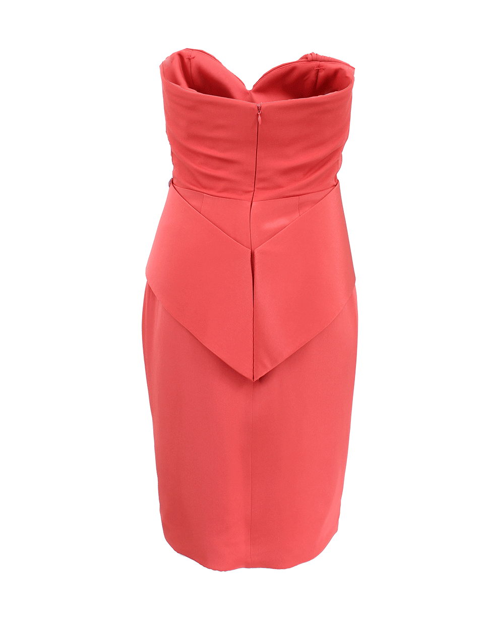 MARCHESA NOTTE-Strapless Draped Dress-