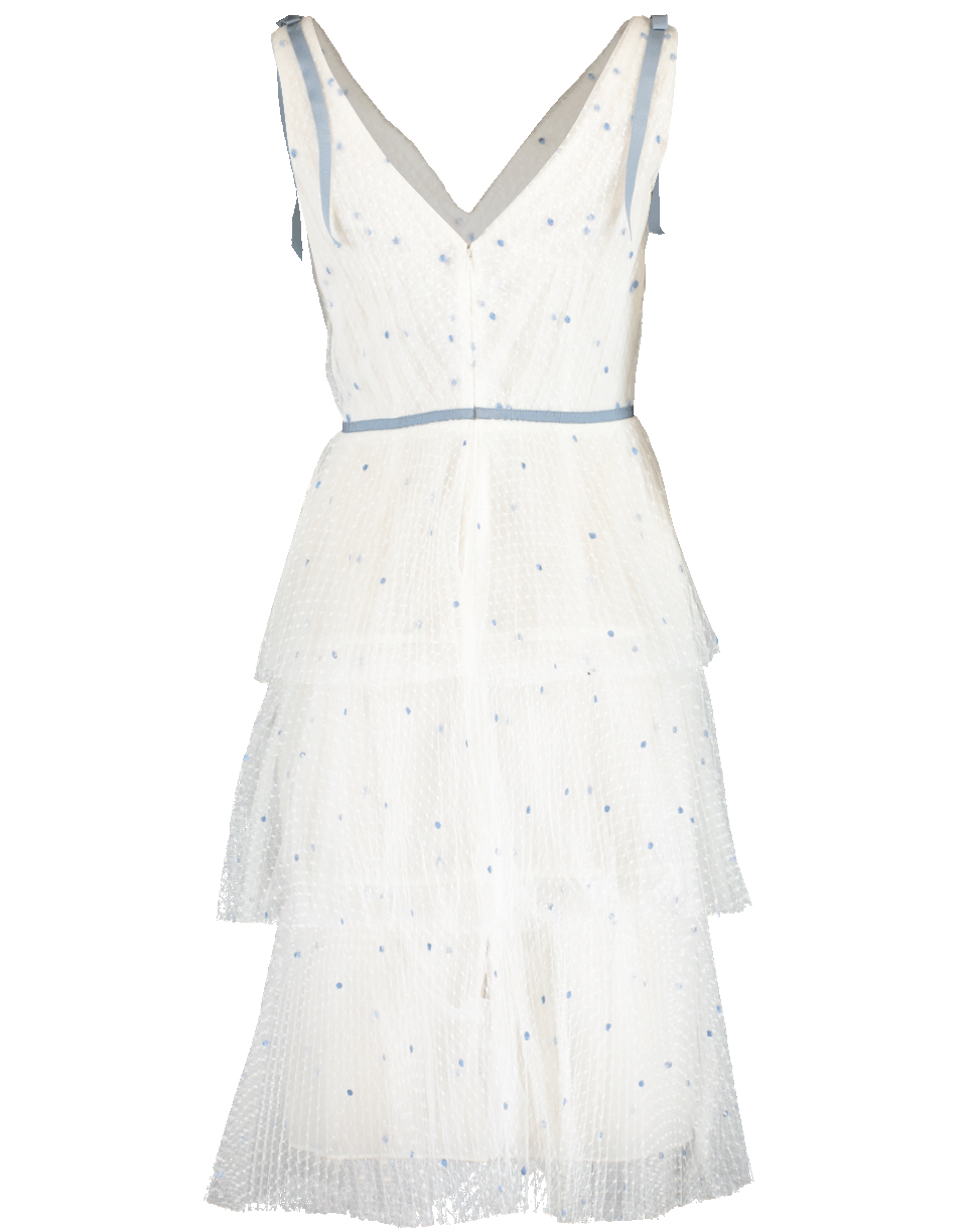 MARCHESA NOTTE-Tiered Cocktail Dress-
