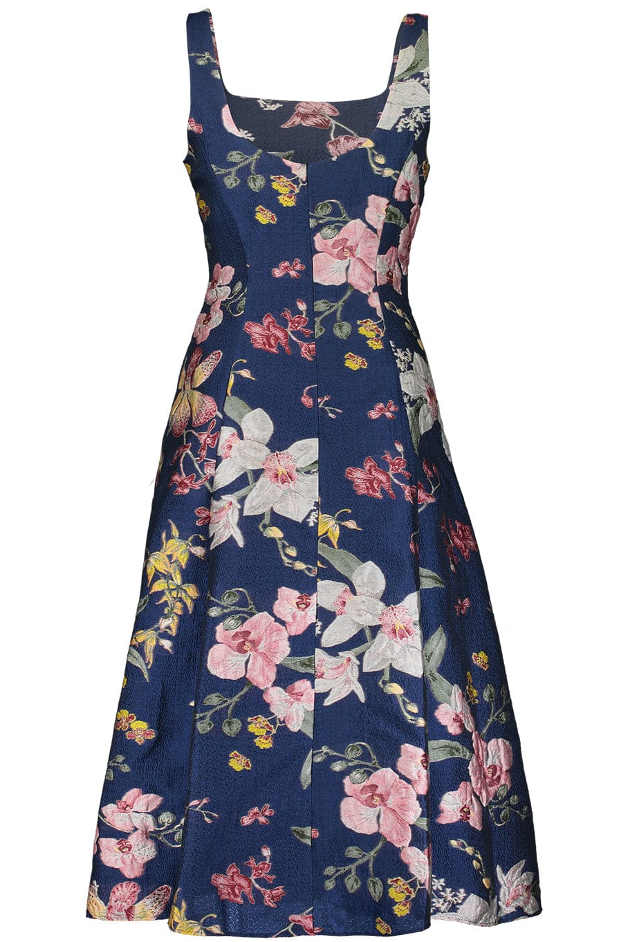 MARCHESA NOTTE-Floral A Line Cocktail Dress-