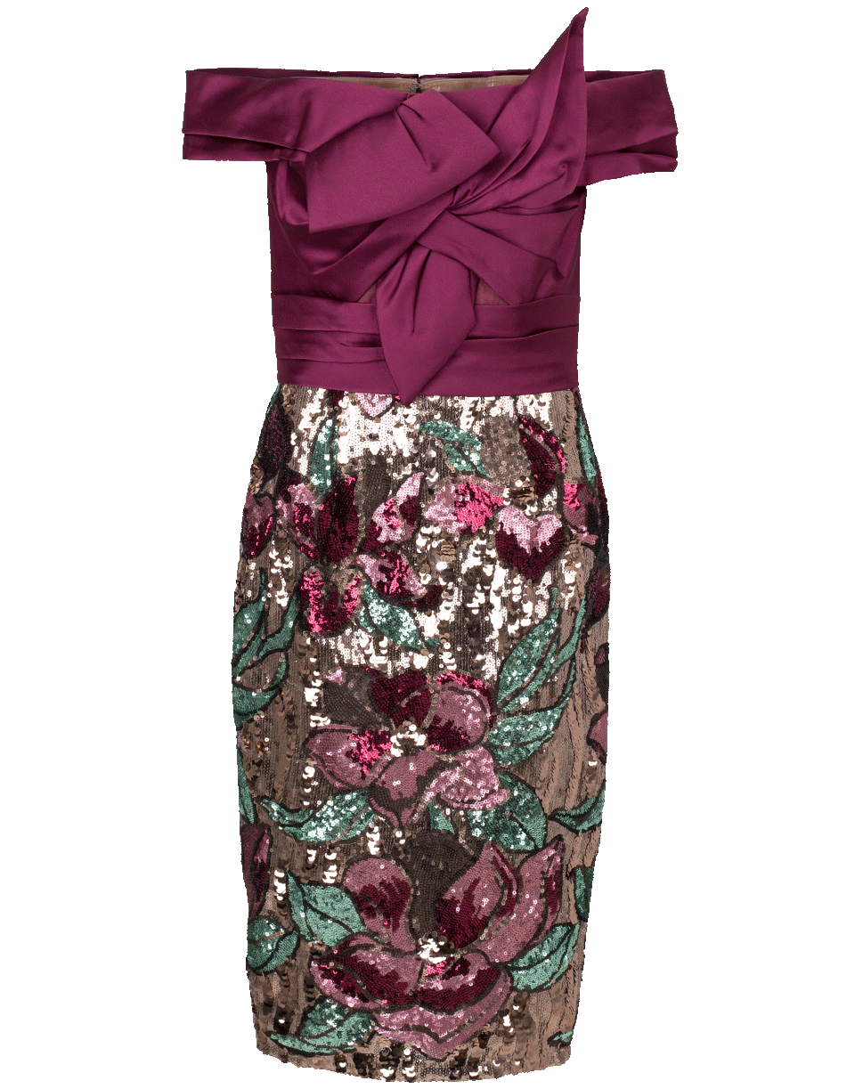 marchesa notte artwork sequin dress Gold Artwork Sequin Gown