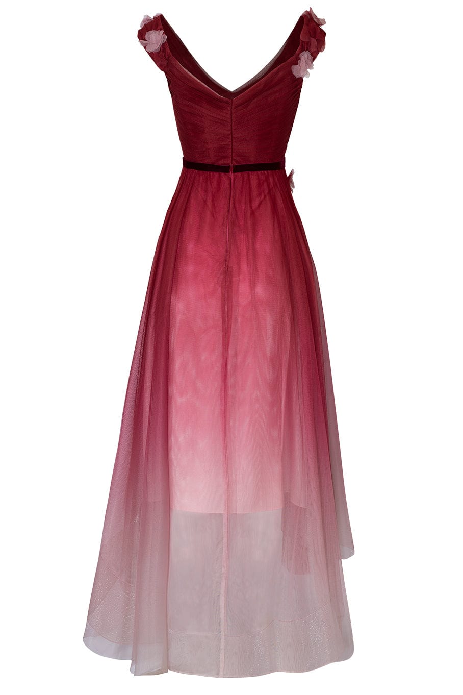 MARCHESA NOTTE-Off The Shoulder Ombre Gown-