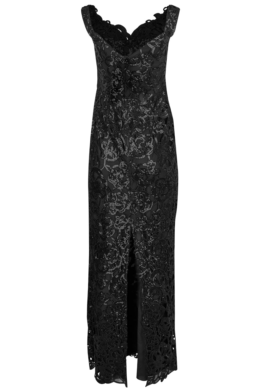 MARCHESA NOTTE-Off The Shoulder Sweetheart Gown - Black-