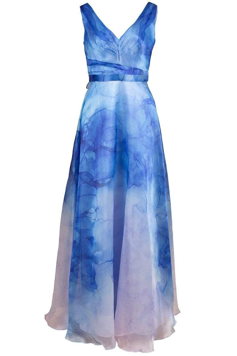 V-Neck Printed Organza Gown | MARCHESA NOTTE Marissa Collections V-Neck Printed Organza Gown | MARCHESA NOTTE Marissa Collections