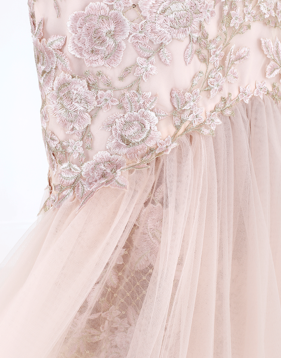 MARCHESA NOTTE-Floral Embroidered Gown-