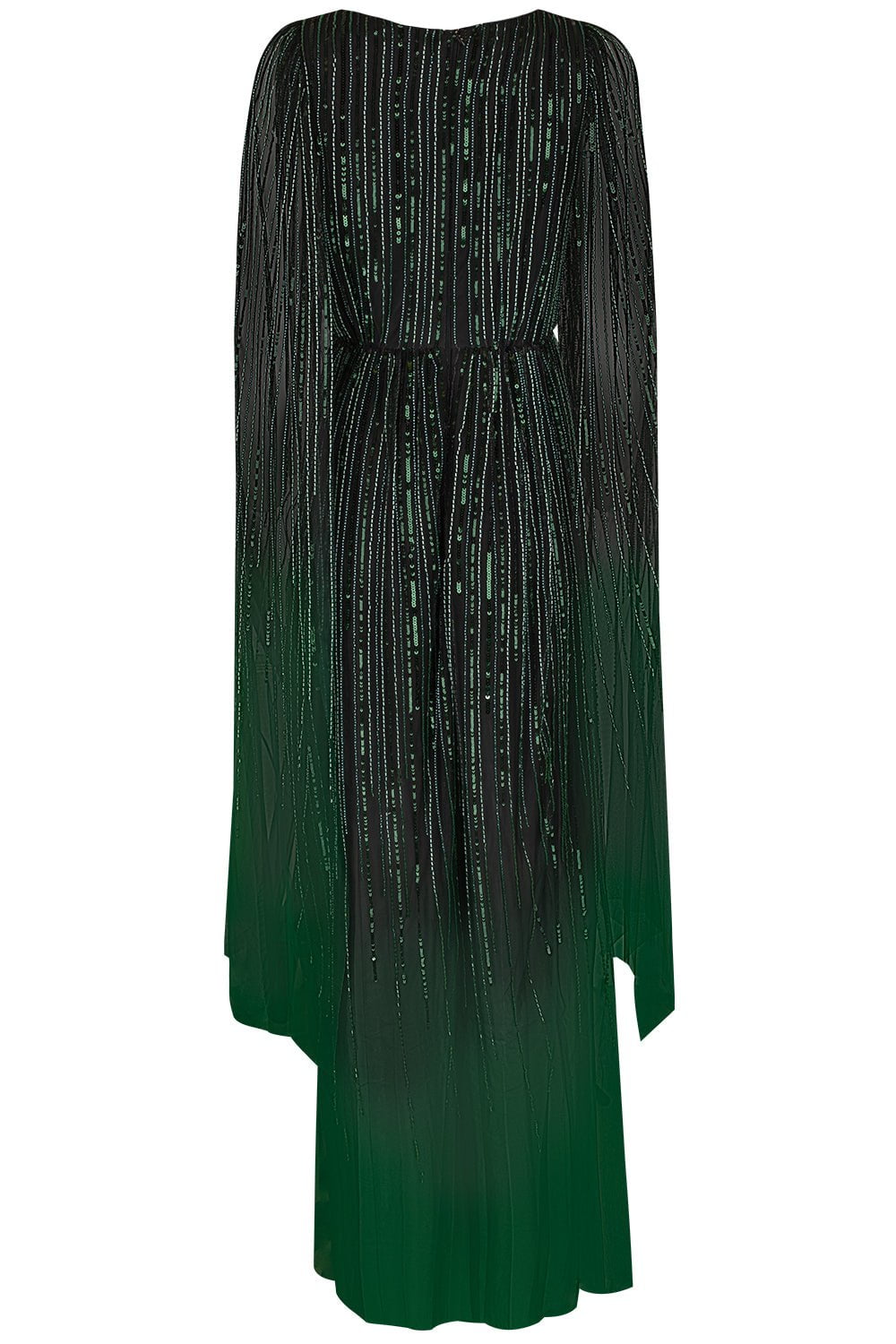 MARCHESA NOTTE-Ombre Cape Gown-