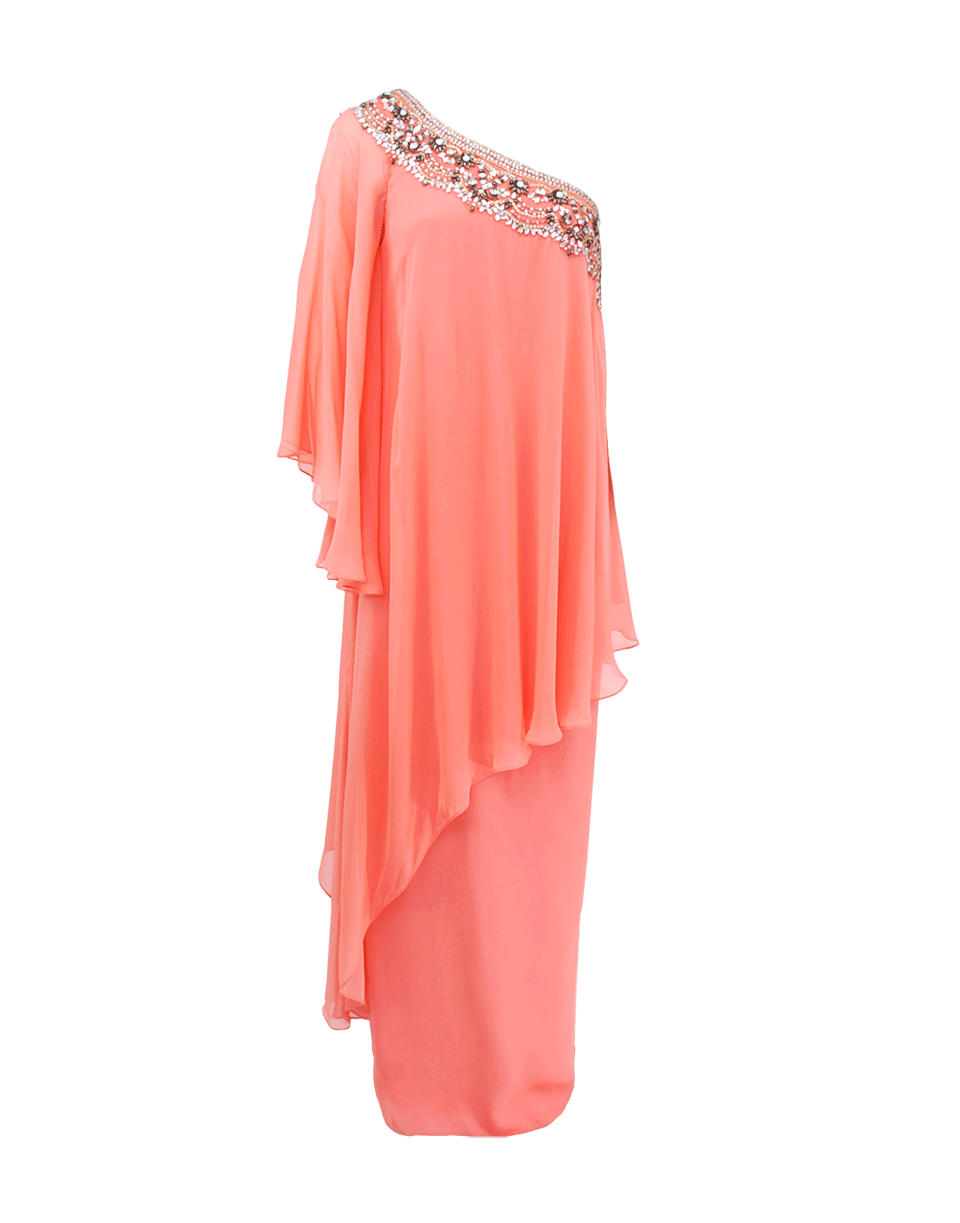 one shoulder frill dress One Shoulder Ruffle Moon Bicolor Dress – SANDY NOUR main image 0