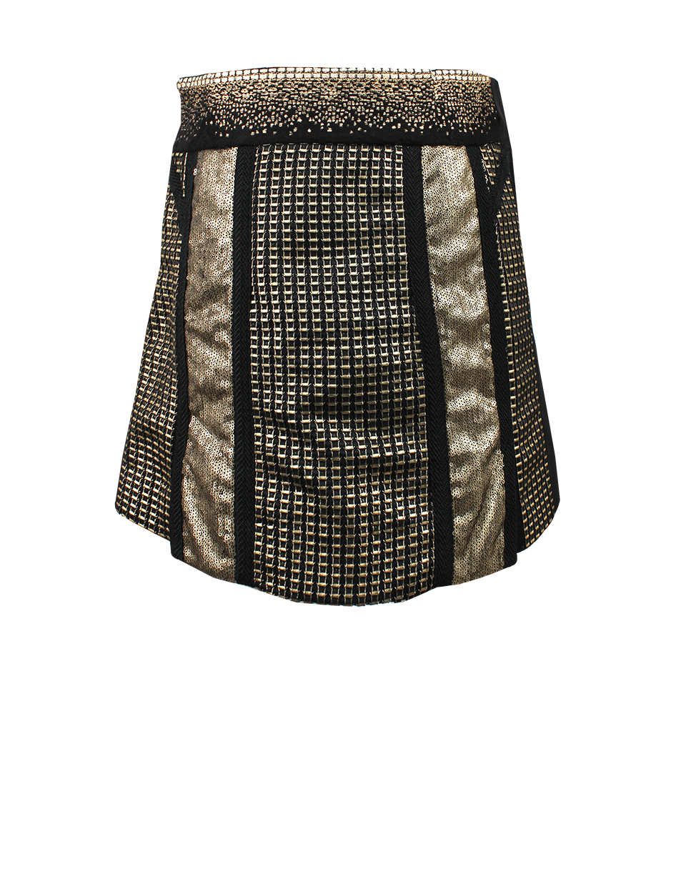 MARCHESA VOYAGE-Embellished Mini Skirt-