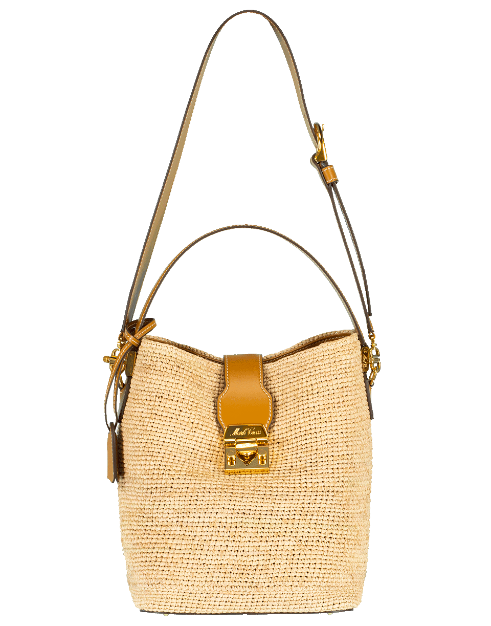 MARK CROSS-Murphy Raffia Shoulder Bag-NATURAL