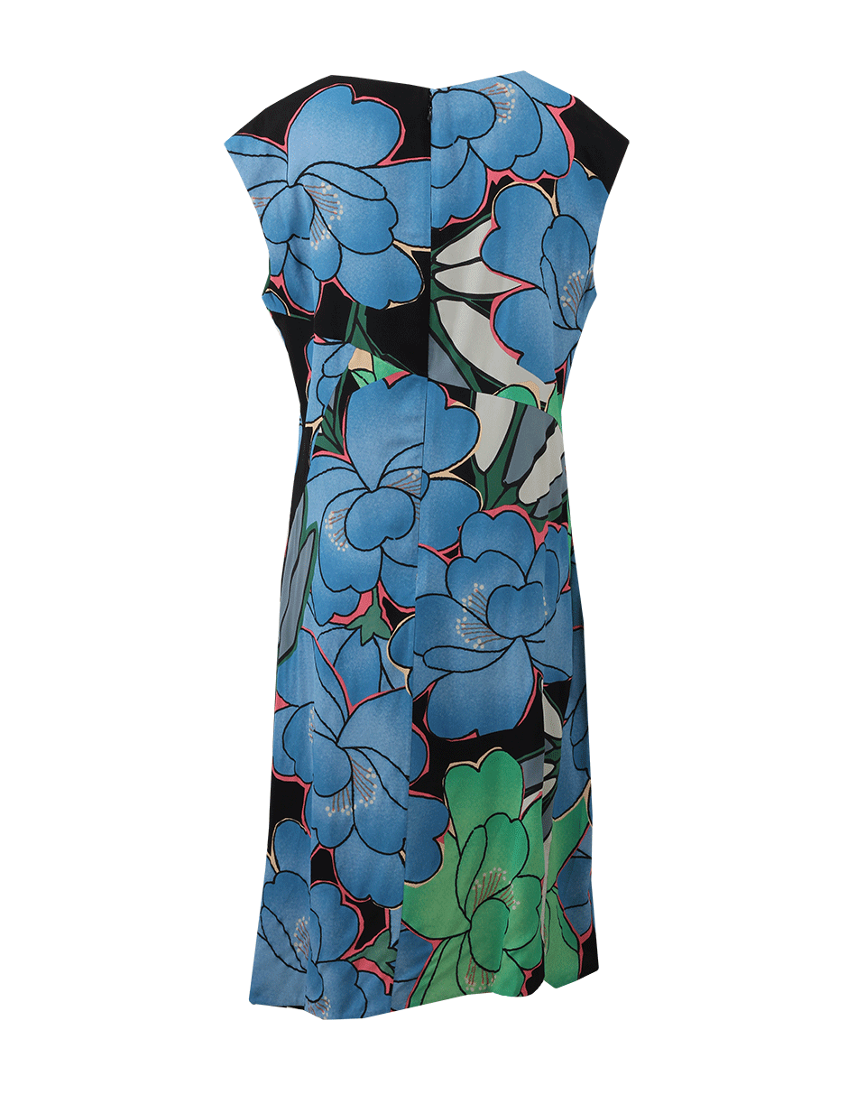 MARNI-Cap Sleeve Floral Dress-LT BLUE