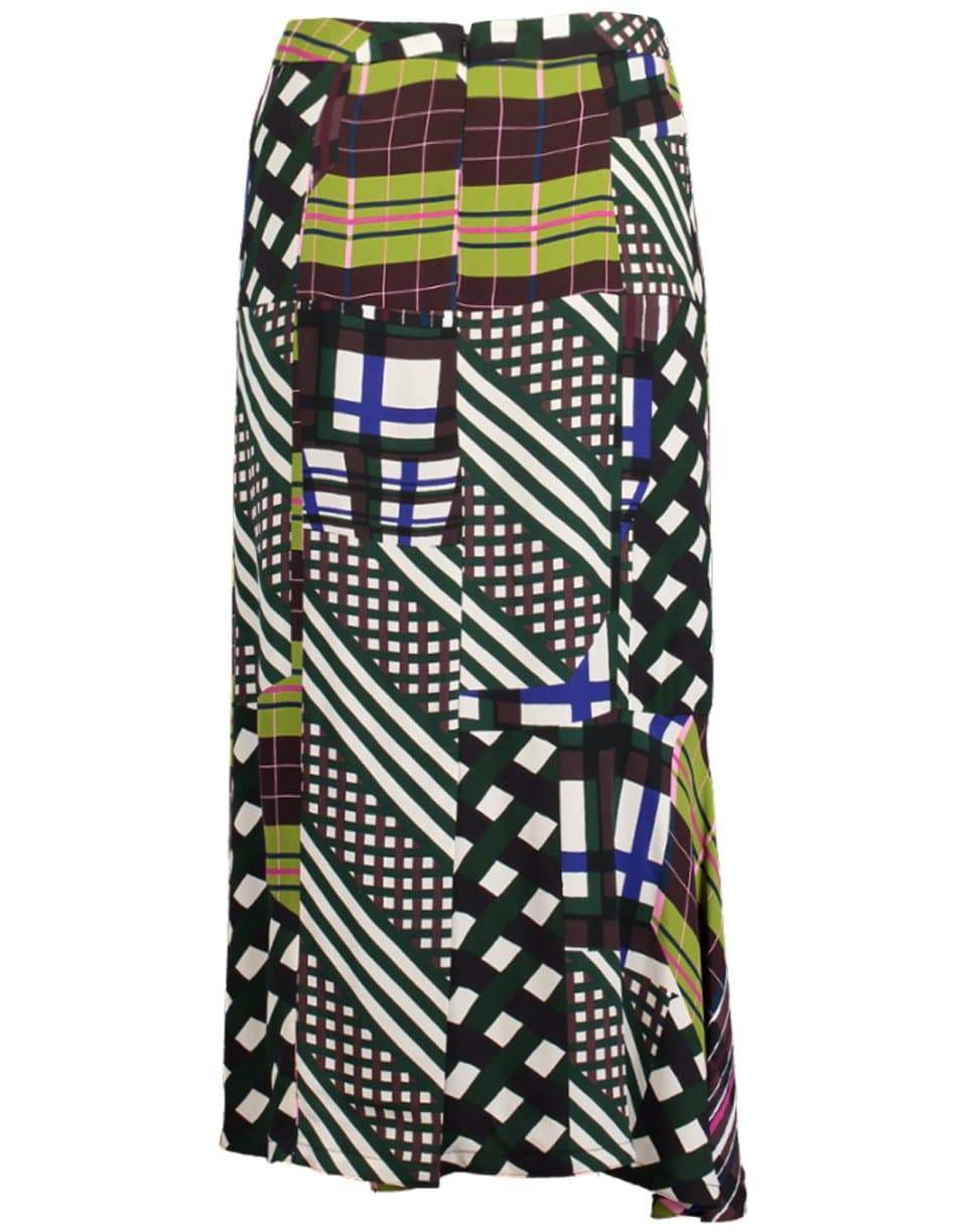 MARNI-Skyline Print Asymmetric Skirt-