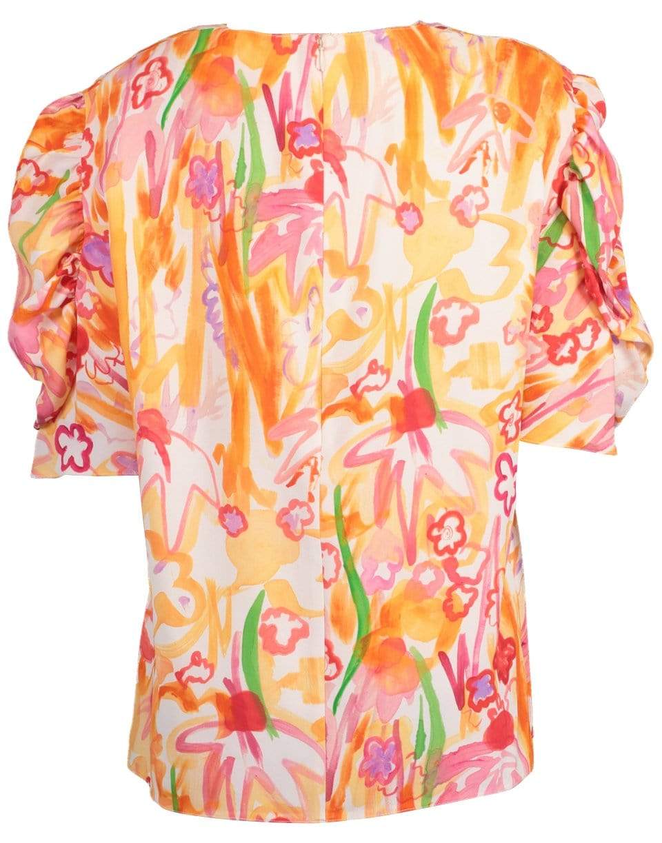 MARNI-3/4 Sleeve Abstract Print Blouse-