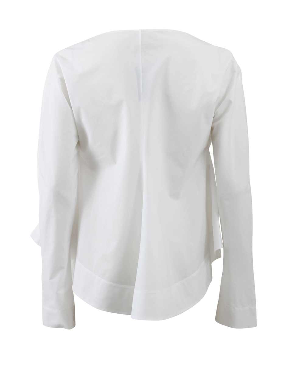 MARNI-High-Low Poplin Blouse-