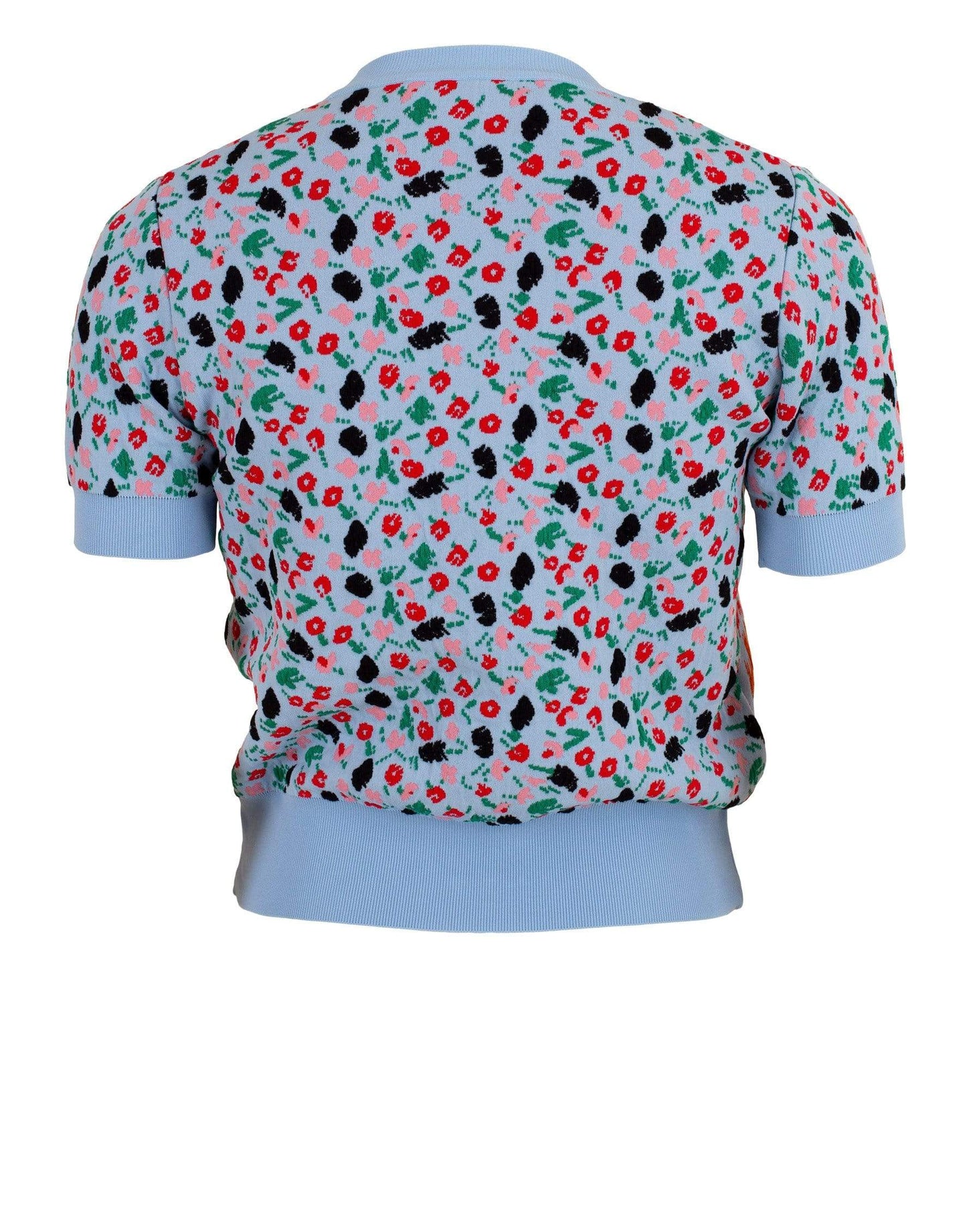 MARNI-Short Sleeve Floral Print Knit-