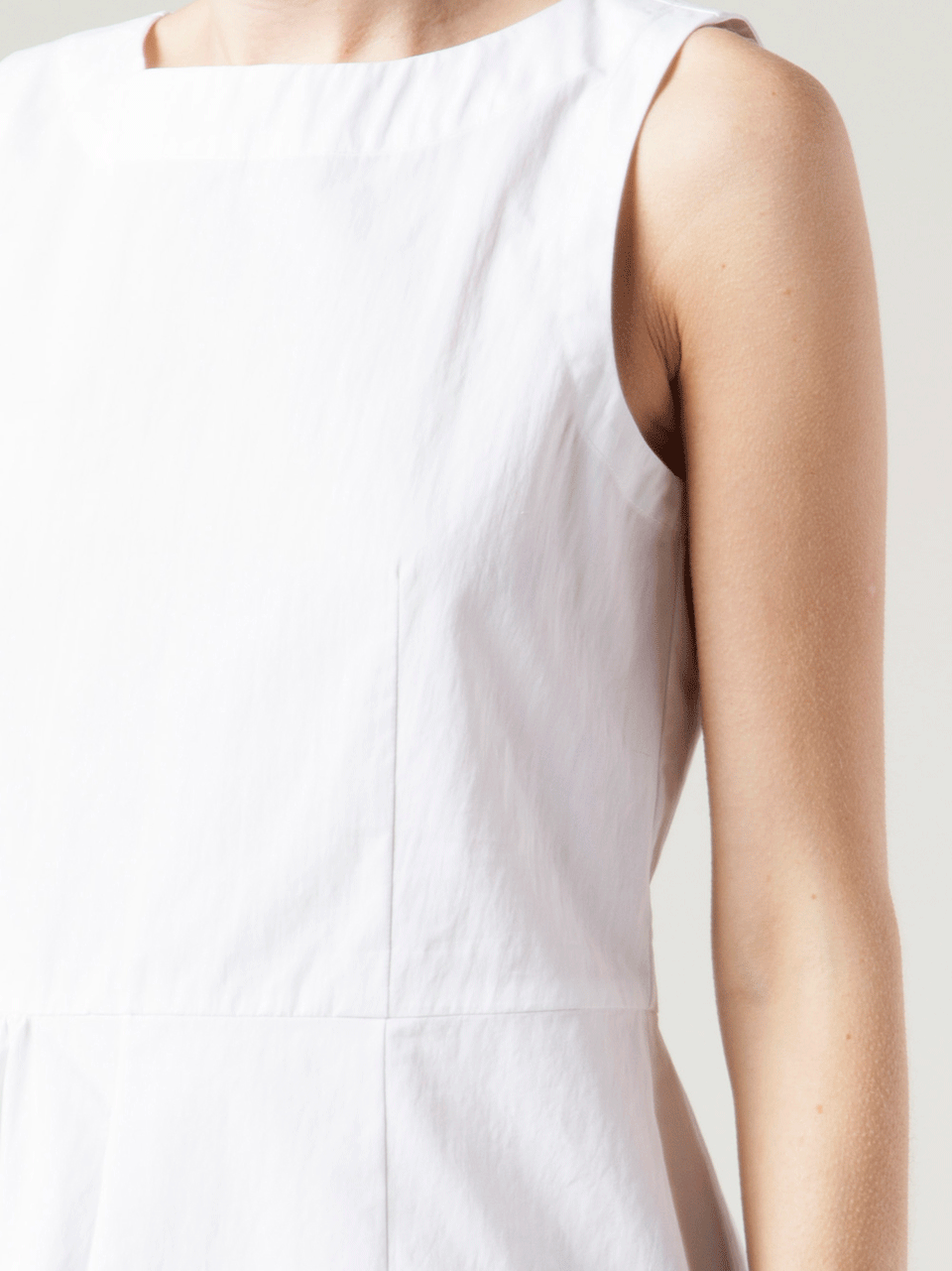 MARNI-Sleeveless Crew Neck Stretch Peplum Top-