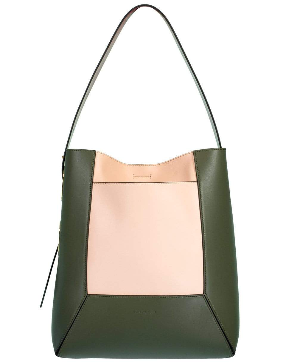 MARNI-Antique Rose and Moss Nemo Tote-ROSE/MOS