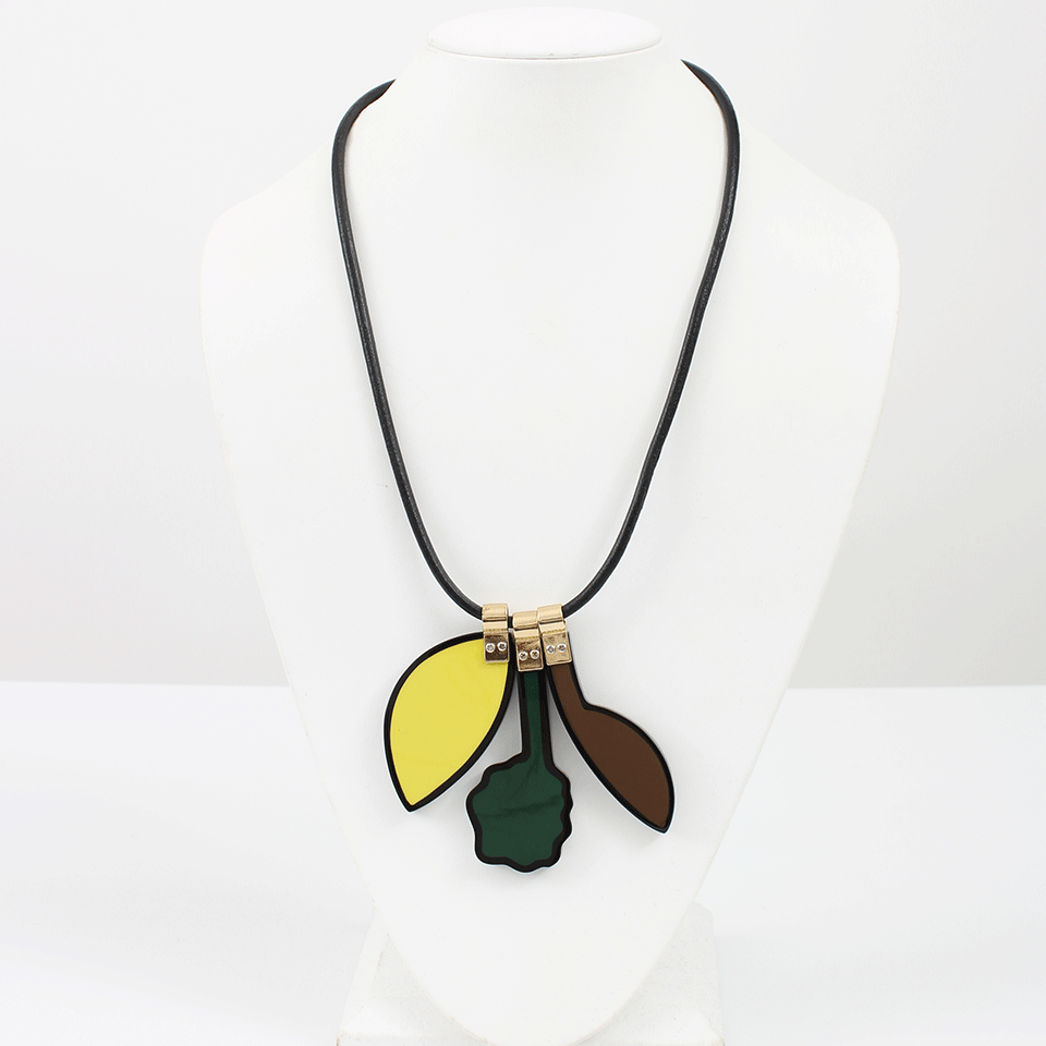 MARNI-Resin Pendant Necklace-CITRUS