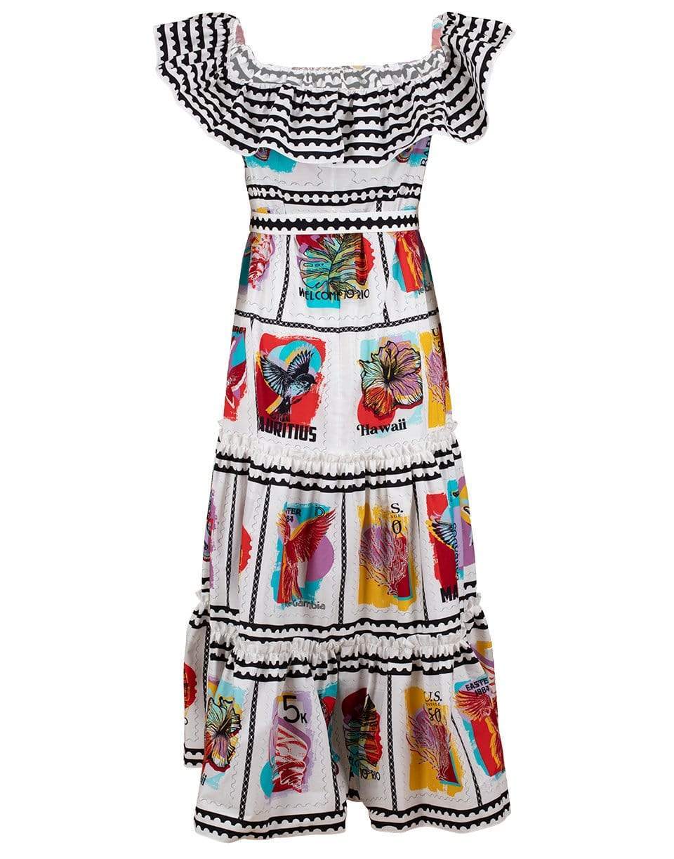 MARY KATRANTZOU-Animal Stamps Cannes Dress-