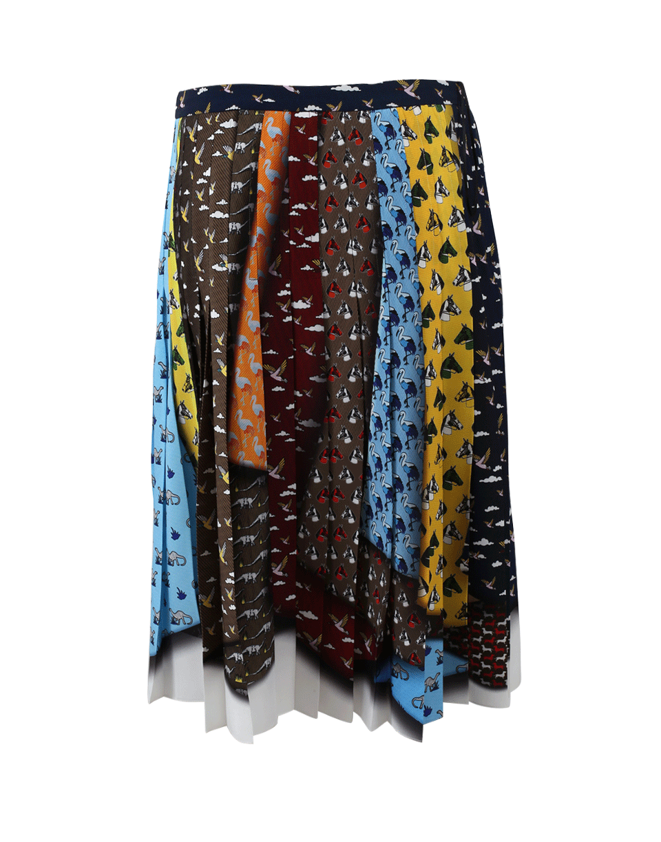 MARY KATRANTZOU-King Animal Print Skirt-
