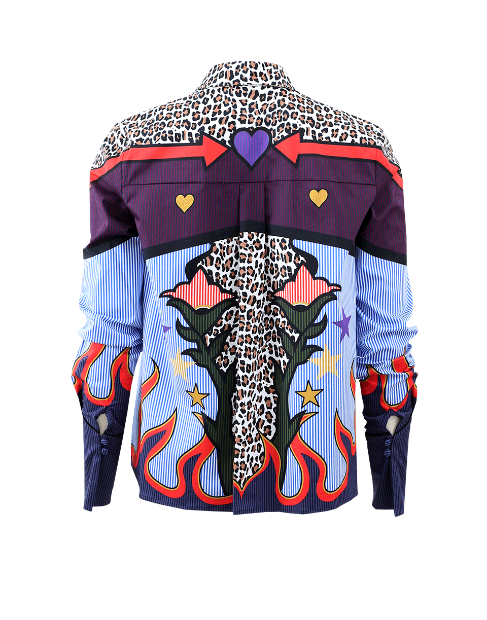 MARY KATRANTZOU-Shane Leopard Cowboy Blouse-