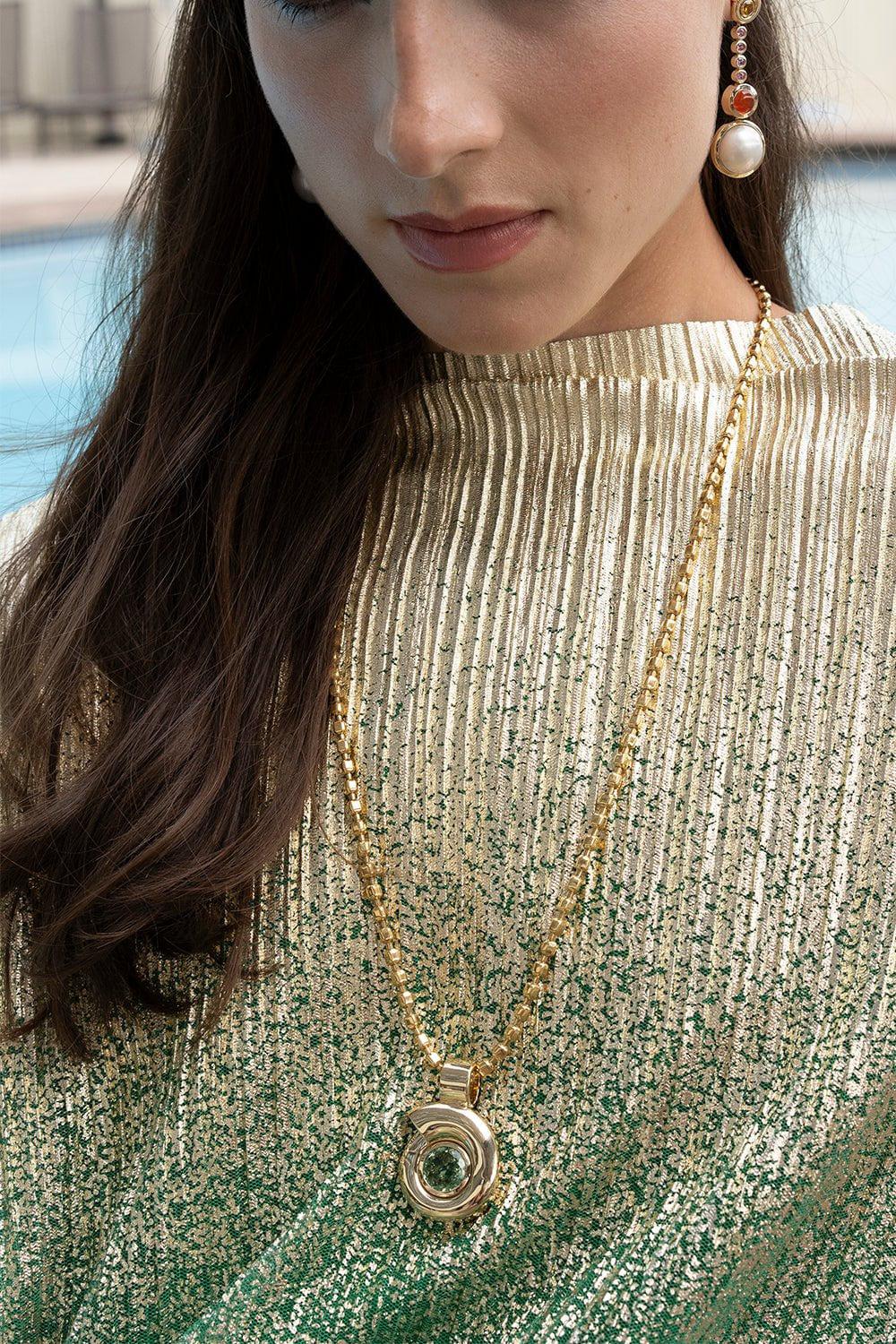 MASON & BOOKS-Large Nautilus Pendant-YELLOW GOLD