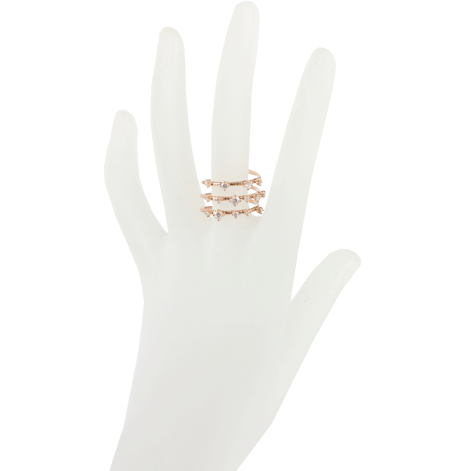 MATTIA CIELO-3-Circle Rugiada Ring-ROSE GOLD