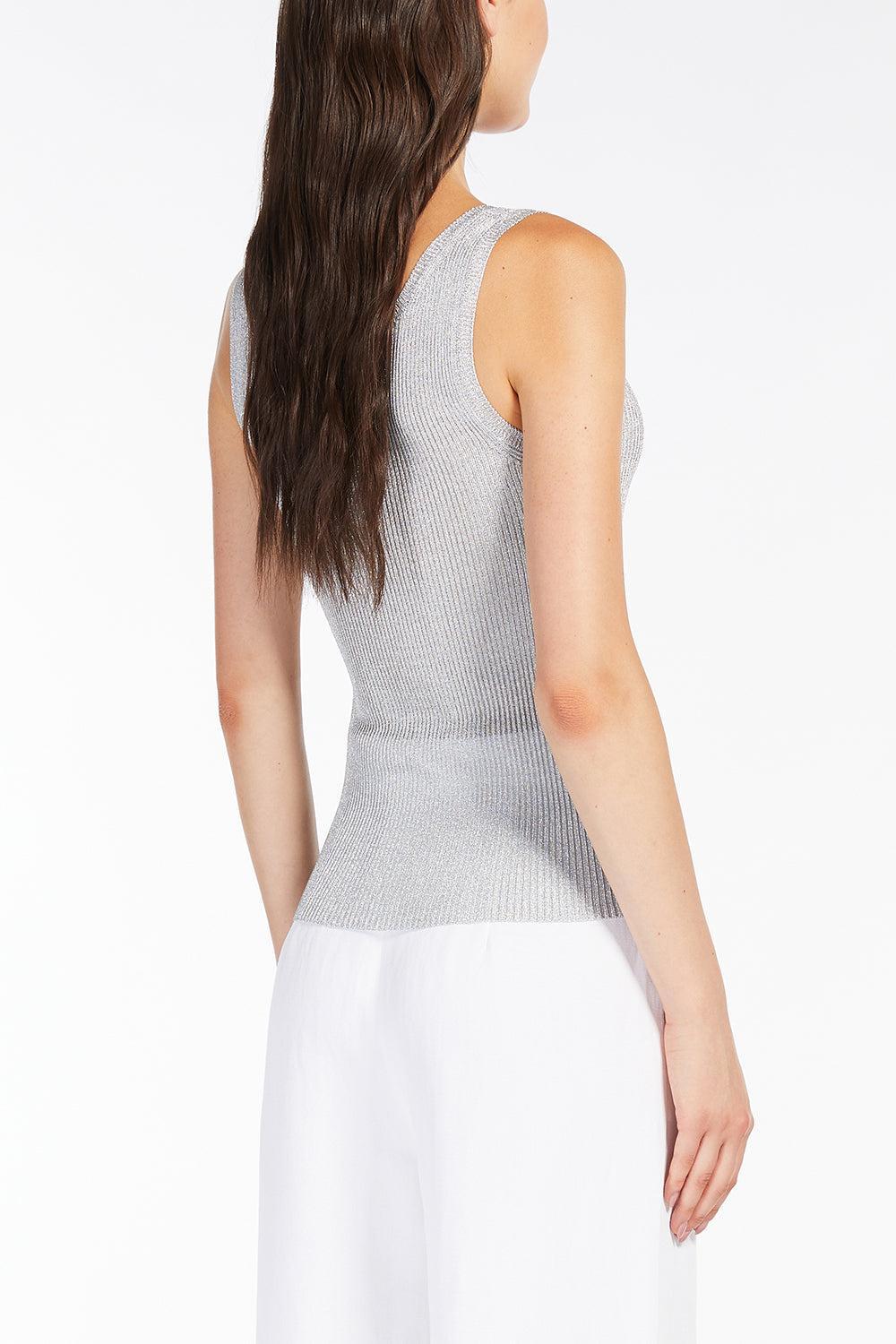 Hardy Tank-SILVER-XS-CLOTHINGTOPTANK-MAX MARA