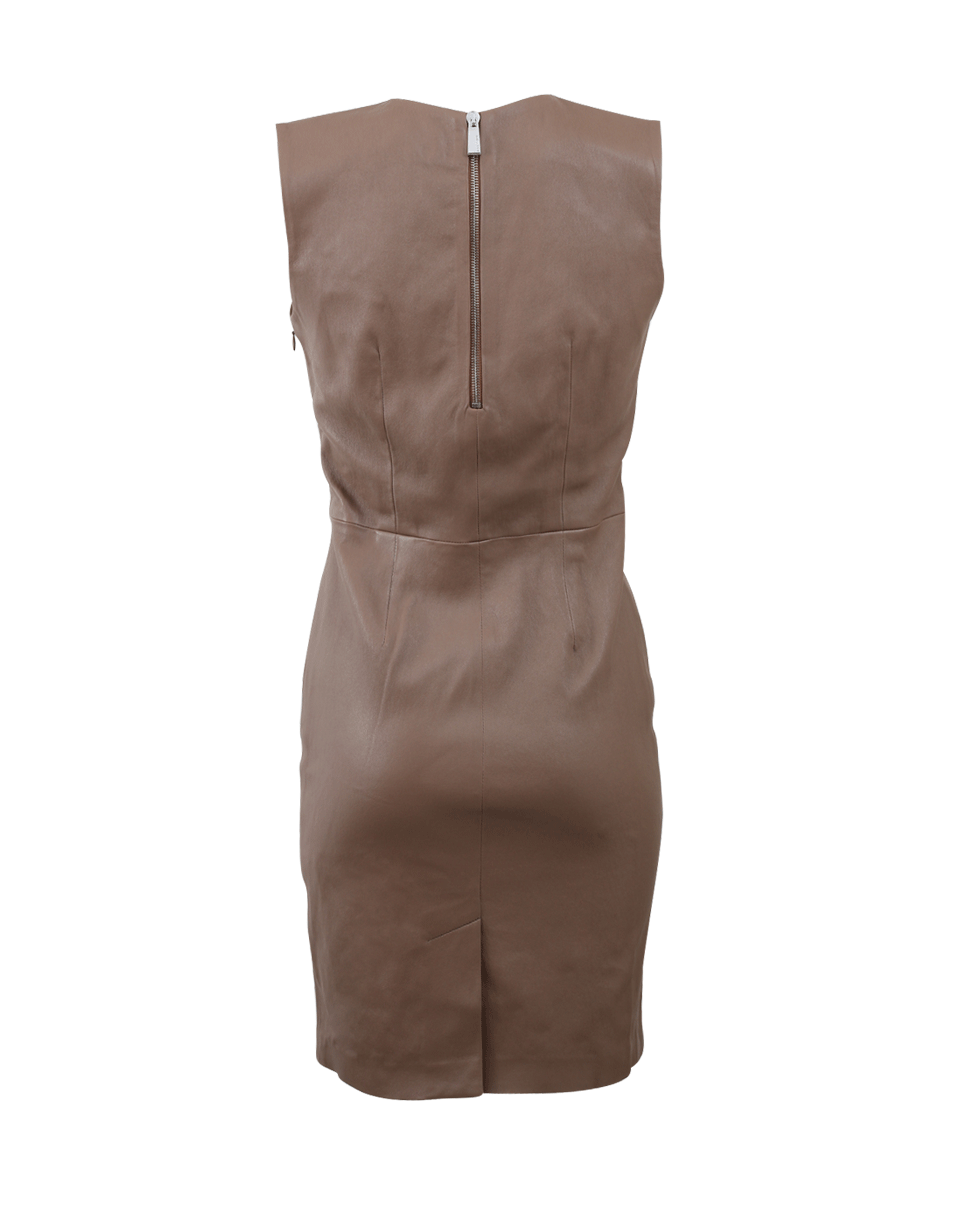 MAX & MOI-Stretch Leather Dress-