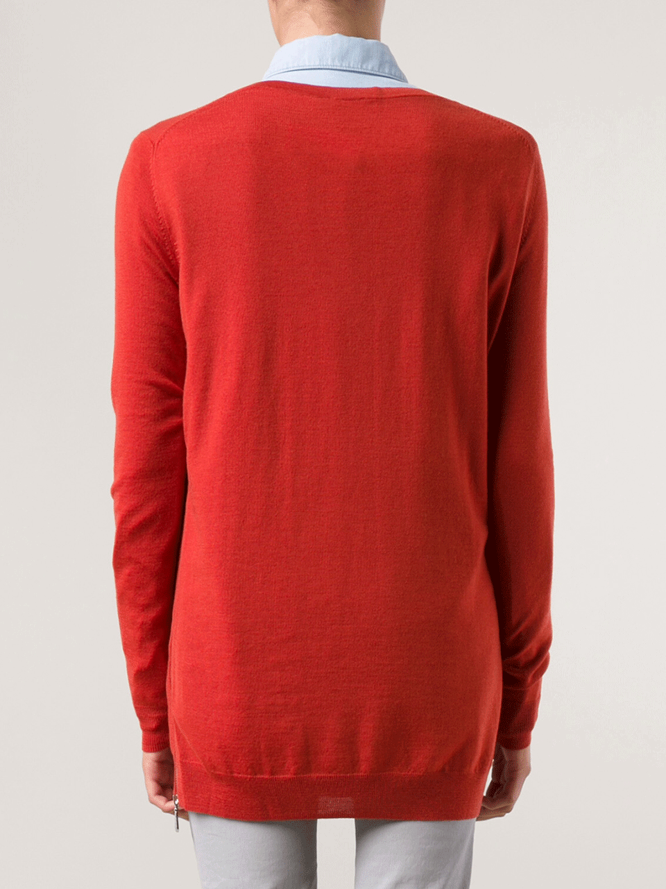 McQ by Alexander McQueen-V-Neck Side Zip Jumper-