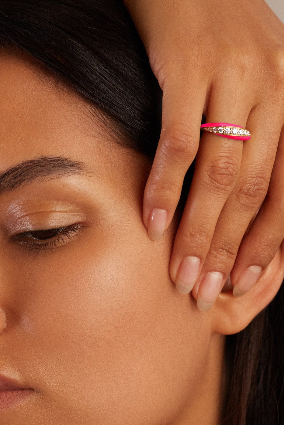 MELISSA KAYE-Marissa Pink Remi Ring Small-