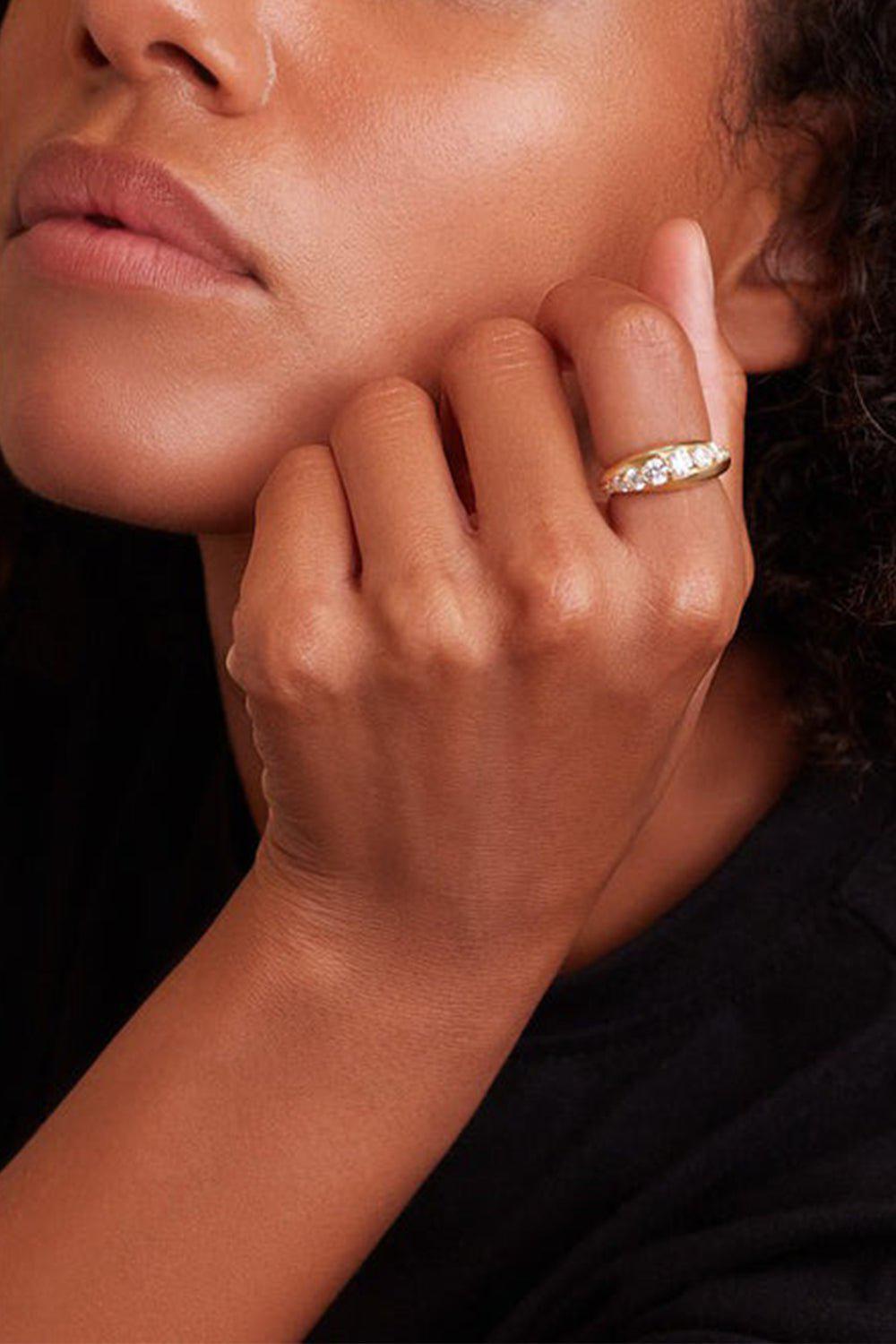 MELISSA KAYE-Remi Ring-YELLOW GOLD