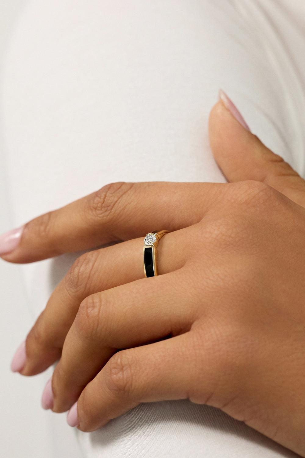 White Diamond Honey Ring-YELLOW GOLD-7-JEWELRYFINE JEWELRING-MELISSA KAYE