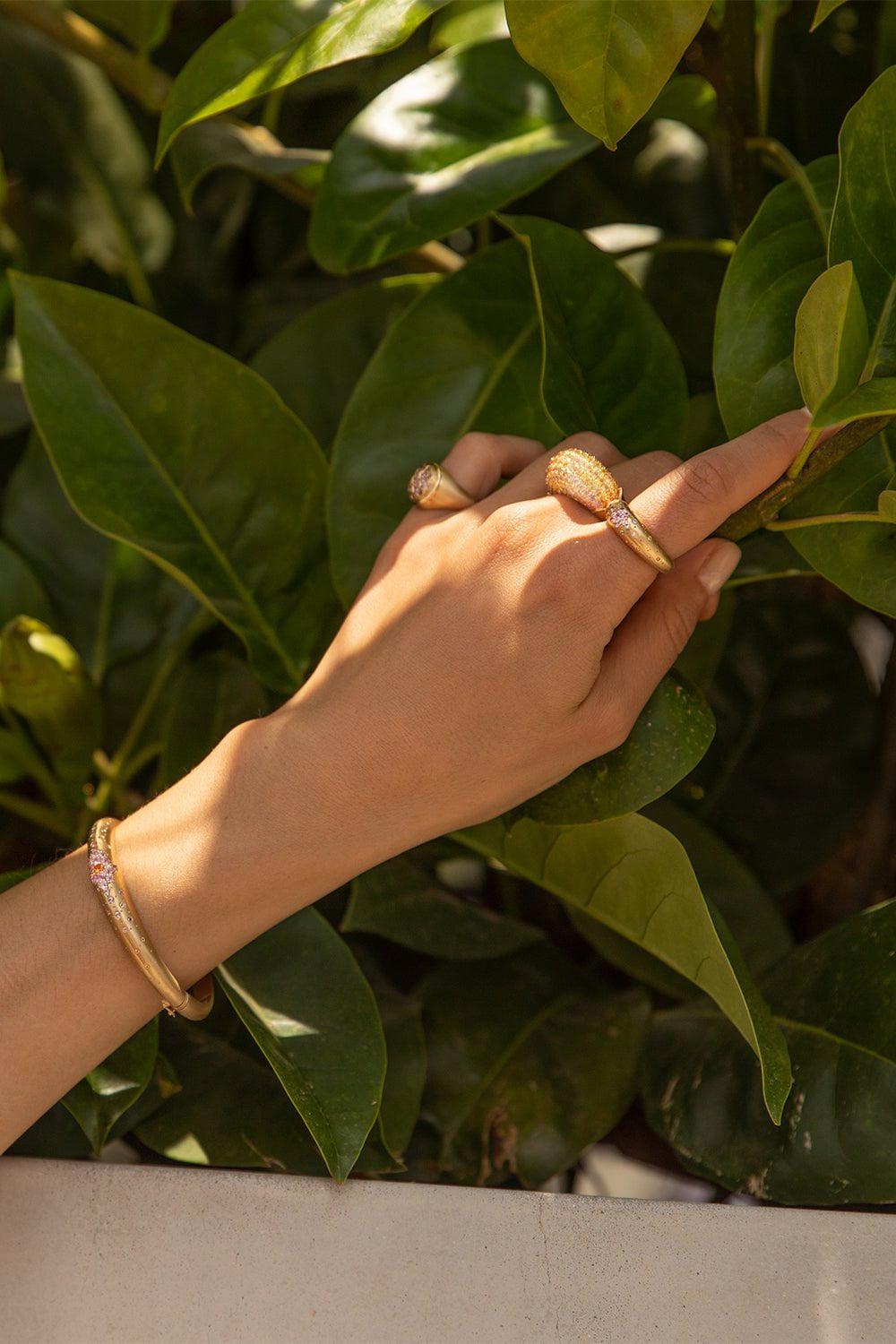 MEREDITH YOUNG-Sunset Stacking Ring-YELLOW GOLD