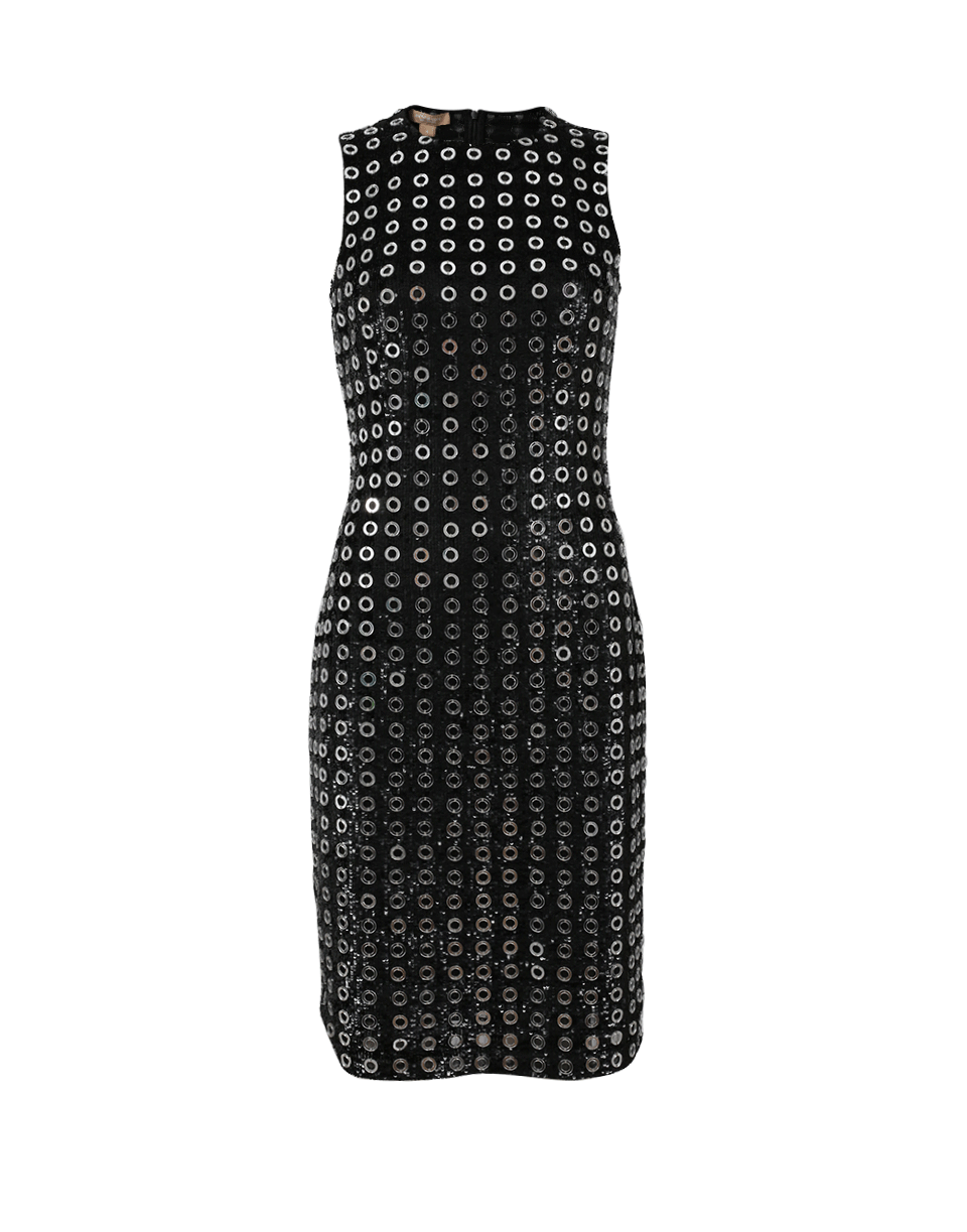 michael michael kors floral embroidered mesh dress Grommet Embroidered Dress