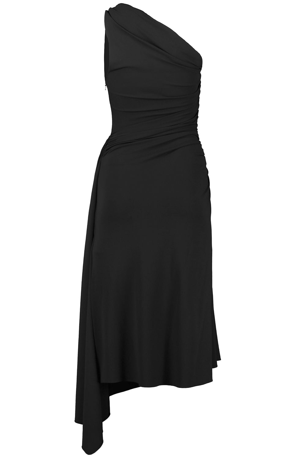 MICHAEL KORS-Ruched One Shoulder Dress-