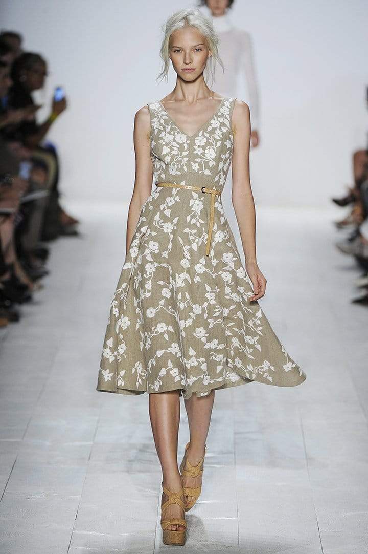 MICHAEL KORS-Raffia Embroidered Dance Dress-MELANGE