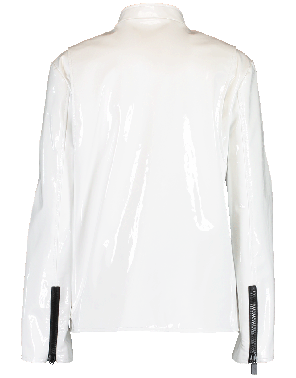 MICHAEL KORS-Zippered Leather Surf Jacket-