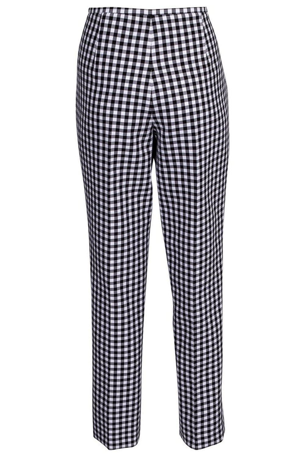 MICHAEL KORS-Gingham Cotton Side Zip Pant-