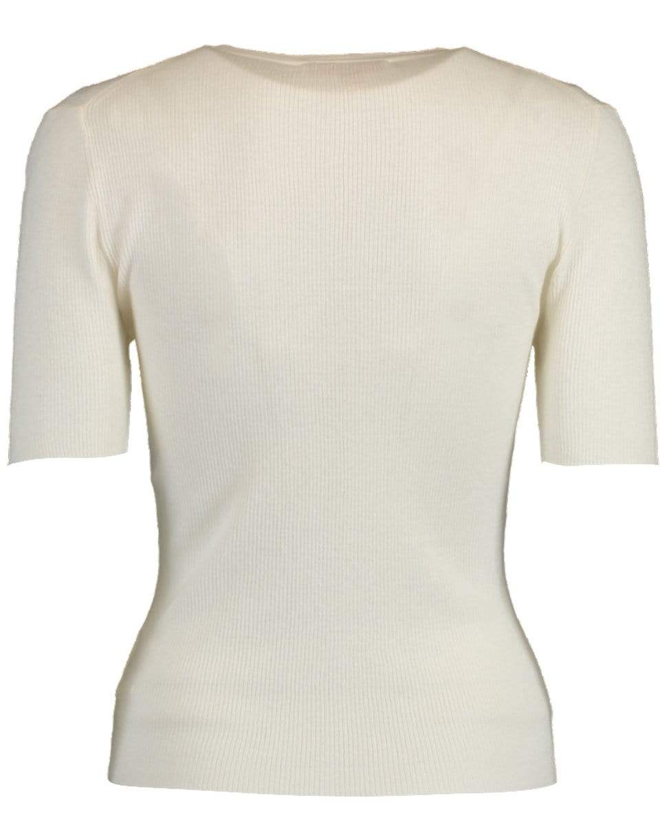 MICHAEL KORS-White Short Sleeve Crewneck-