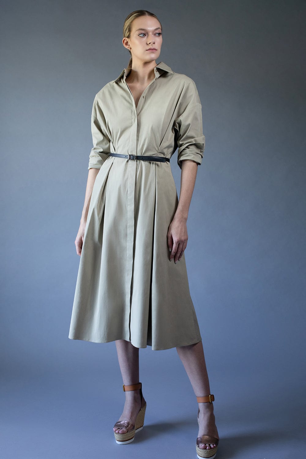 MICHAEL KORS COLLECTION-Solid Belt - Black-