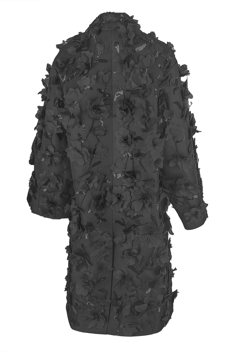Floral Oversized Balmacaan-BLACK-XS-CLOTHINGCOATLONG-MICHAEL KORS COLLECTION